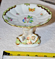 Vtg Herend Porcelains Koi  Dolphin Compote Dish Tray. picture