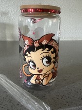 Betty Boop Glass Tumblr With Glass Straw Custom-Made Great Gift picture