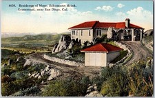 Antique c1914 Postcard Residence of Mme. Schumann Heink Grossmont near San Diego picture