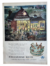 Vintage Autumnal Advertising Ballantine Beer 1953 Print Ad picture