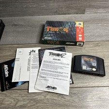 Turok 2: Seeds of Evil (Nintendo 64, N64) CIB Complete with Poster picture