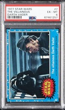 1977 STAR WARS #7 THE VILLAINOUS DARTH VADER PSA 6 picture