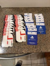 Lot Of 32 Blank PlayStation & GameStop Gift Card. $0 Value Gag Gift Collectible picture