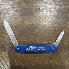 Vintage Victorinox Swiss Army Alox Pocket Pal 84MM 2 Blades Blue Folding Knife picture