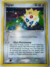 Togepi 50/109 Reverse Holo EX Team Rocket Returns Stamped HP picture