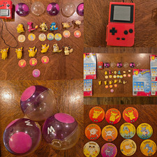 MINT 1999 Pokemon Hasbro Battle Disc Lot - BattPoke Launcher Figures Gengar POG picture