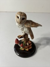 Country Artists Barn Owl With Funghi figure Hand Painted Retired picture