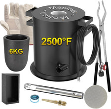 Mmasters 6KG Propane Metal Melting Furnace Kit with Gloves, 2400℉ High-Efficienc picture