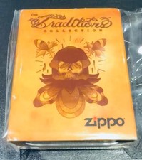 Zippo Click Lighter Skull Snake Tattoo Blooming Death 24321 Gift Box April 2008 picture