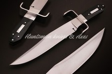 Coffin Handle Hell Belle's BOWIE Replica In Black Micarta Sharp Swedge 8mm Spine picture