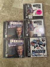 Lot Of 6 PS1 Games, Madden NFL 98 X2, 2001 Jeopardy x2 Spec Ops Disc, Tested picture