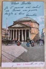 ROME - THE PANTHEON - TRAVELLED - 1904 - ANIMATED - COLOURFUL picture