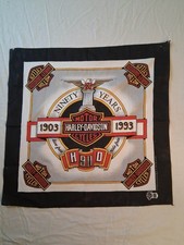Vintage 1993 Harley Davidson 90th Anniversary Bandana 1903 1993 Made In USA picture