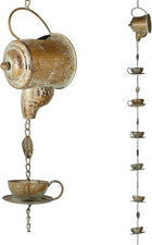 8.5Ft Teapot & Teacups Rain Chain, Rain Chains for Outside picture