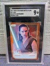 2021 Topps Star Wars Battle Plans Galactic Adversaries Orange 16/50 Rey SGC 9 picture