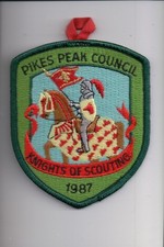 1987 Pikes Peak Council Knights Of Scouting patch picture
