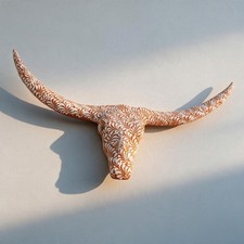 Terracotta Longhorn Wall Art | Mexican Bull Skull picture