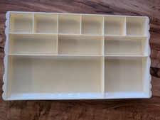 VTG  Hard Plastic LustroWare Vanity Tray Organizer w/Scalloped Edge NEW UNUSED picture
