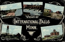 International Falls Minnesota~multi-view~jail power paper mill 3rd street ~ 1911 picture