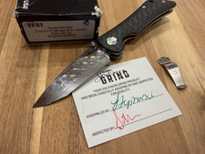 Southern Grind Rose Damasteel Spider Monkey Carbon Fiber Titanium Liner Lock picture