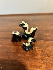 Skunk Family Figurines Vintage Japan 1950 60s Ceramic Porcelain Set Of 3 *chip* picture