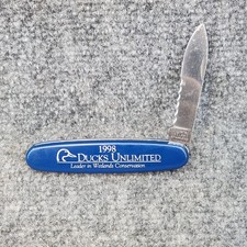 VINTAGE IMPERIAL IRELAND DUCKS UNLIMITED DU HUNTING POCKET KNIFE BLUE 1998  picture