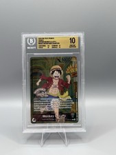 One Piece Monkey D. Luffy OP13-001 x French Grevin Promo Paris 2026 BGS 10 picture