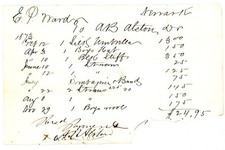 Antique 1873 E.P. Mando Newark NJ Handwritten Bill A.B. Akston  Silk Umbrella picture