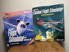 Microsoft Flight Simulator Windows 95 PC Games Handbook Combat Pilot WWII Europe picture