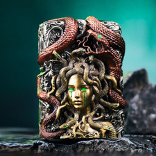 Medusa Luminous Zippo Lighter - Handcrafted Snake Design | Mythical Gift picture