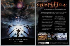 Sacrifice Real Time Strategy RPG PC Video Game Art 2000 Vintage Print Ad Poster picture