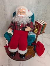 Vintage 1999 AVON Santa Read Me a Story Animated w Accessories Works - Video picture