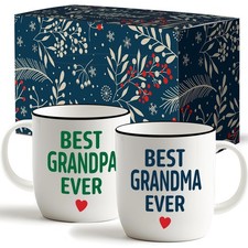 Triple Gifffted Worlds Best Grandparents Coffee Mugs For Grandma And Grandpa picture