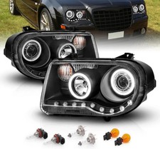 for 2005-2010 Chrysler 300C Black Replacement Headlight Assembly Halogen Project picture