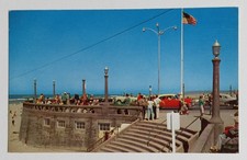 Seaside Oregon Promenade Circle Old Oregon Trail End Vintage Postcard picture