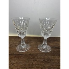 Set of 2 Excellent Waterford Cut Crystal Glenmore Water Goblet Wine Glasses picture
