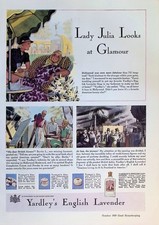 Original 1939 Yardleys English Lavender Soap Ad: Lady Julia Hollywood Glamour picture