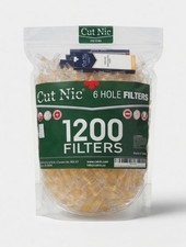 Cut Nic - 6 Hole Cigarette Filters 1200 Pack - 4 Travel Cases - BPA Free picture