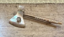 Carrie A. Nation Temperance Movement Hatchet Pin-1905-Mother-of-Pearl & Saphiret picture