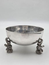 Rare OOAK Jean Boggio Figural Elephant Silver Centerpiece Bowl Surrealist Decor picture