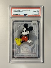 2023 Topps Chrome Disney 100 Mickey Mouse #1 PSA 10 GEM MINT New Slab picture