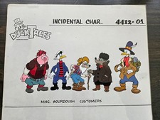 Original Disney DuckTales Production Model Sheet – “Misc. Sourdough Customers” picture