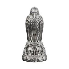 Perched Raven Statue Solid .999 Fine Silver Made to Order 3-12 oz t picture