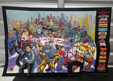 Vintage 1993 Comic Promo Poster THE VALIANT ERA - ALL CHARACTERS 34x22 picture