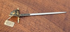 Vintage Spanish Toledo Damascene Miniature Sword Letter Opener – 24K & 18K Gold picture