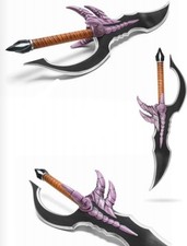 Solo Leveling Rasaka’s Venom Fang Dagger Weapon 23.5” Metal  1:1 Cosplay picture