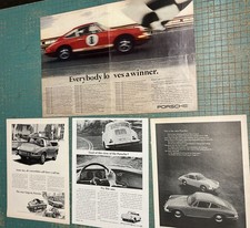1966 Porsche 911 Targa Vintage Ad original lot of 4 1967 c picture