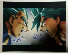 DBS Sean Schemmel & Chris Sabat Signed Autographed 16x20 PRINT BECKETT picture