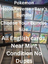 Pokemon Card Bundle holo & Reverse Holo 25x - x1000 Choose Your Bundle Size NM picture