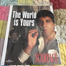 Scarface The World Is Yours Tin Sign 16 x 12 Inches picture